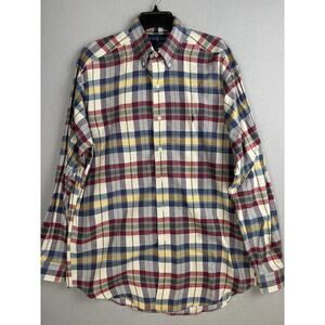 Ralph Lauren Blake Shirt Mens Large Multicolor Plaid Button Down Cotton Casual